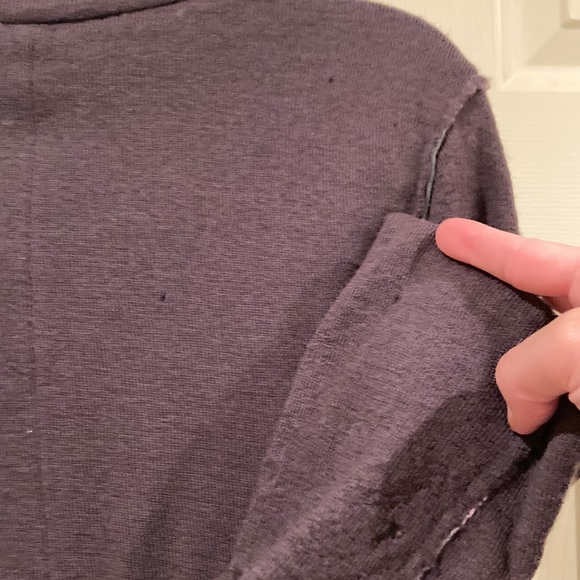 Free People purple wool cardigan, Sz L - Picture 4 of 6